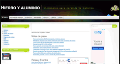 Desktop Screenshot of hierroyaluminio.com