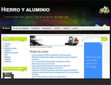 Tablet Screenshot of hierroyaluminio.com